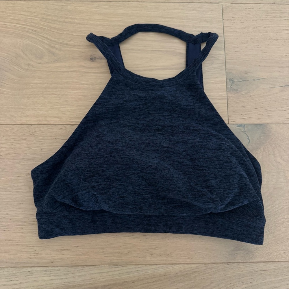 Alo Yoga Navy Heather Sports Bra XS